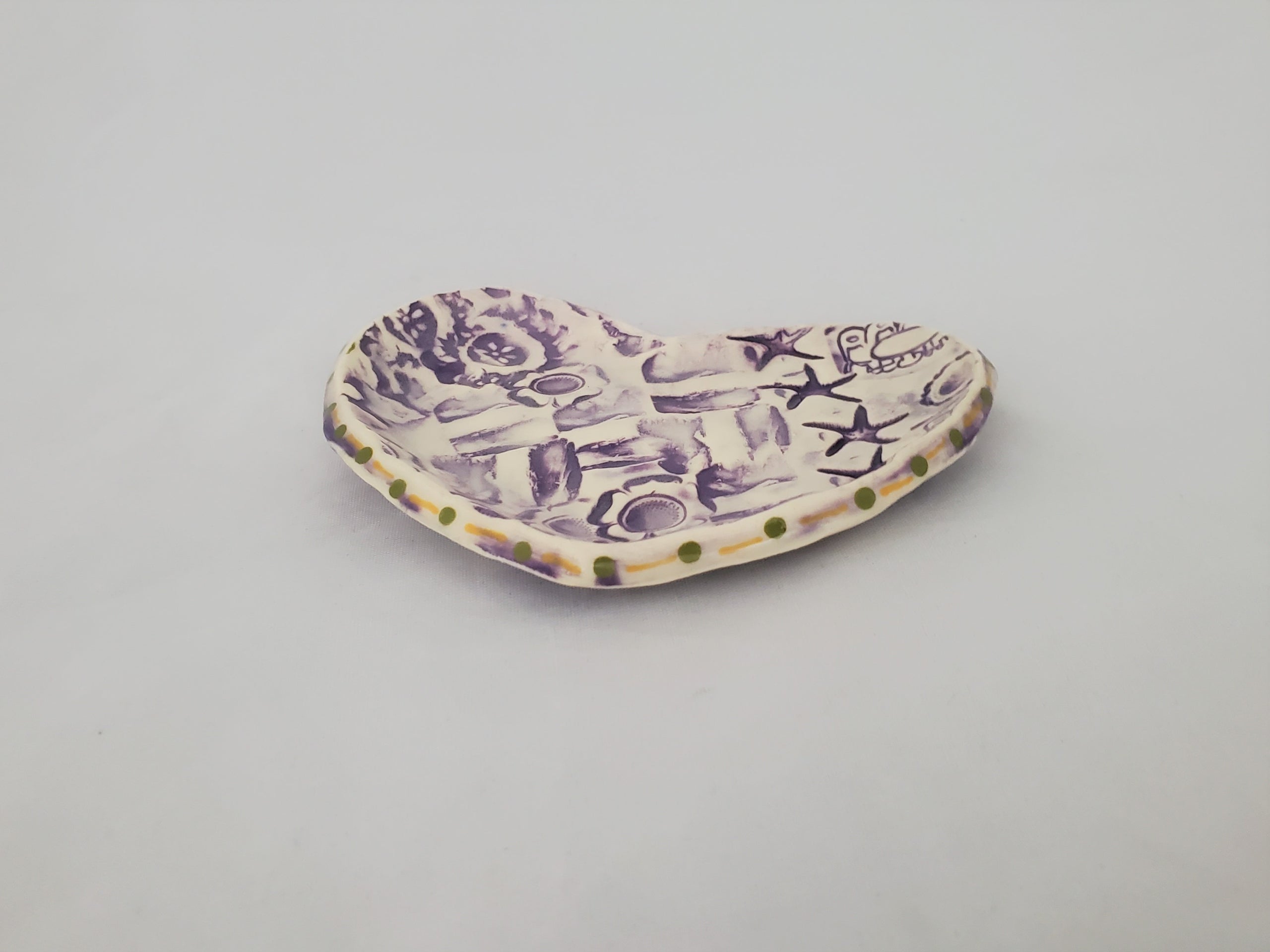 Purple and White Heart Tray